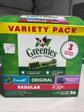 Greenies Variety Pack Dental Treats for Dogs NEW 36